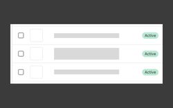 Screenshot showing 3 products that are active.