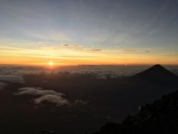 A beautiful view on top of Vulcano Acatenango (Antigua, Guatemala).