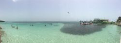 Wide photo of a beach in Belize