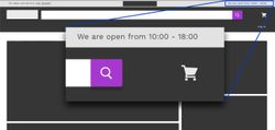 Showing the time in the right corner of the website