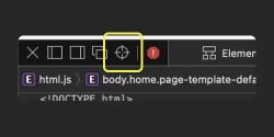 Screenshot showing the icon for start element section.