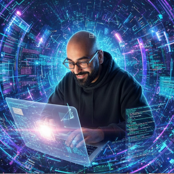 Preview collage for vibecoding article showing code and prototyping visuals