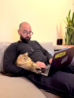pherkan with cat