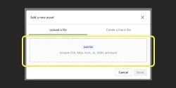 Screenshot showing the option to ‘Add file’